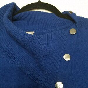 Chico's Royal Blue Tunic Style Long Sleeve Sweater Size 3